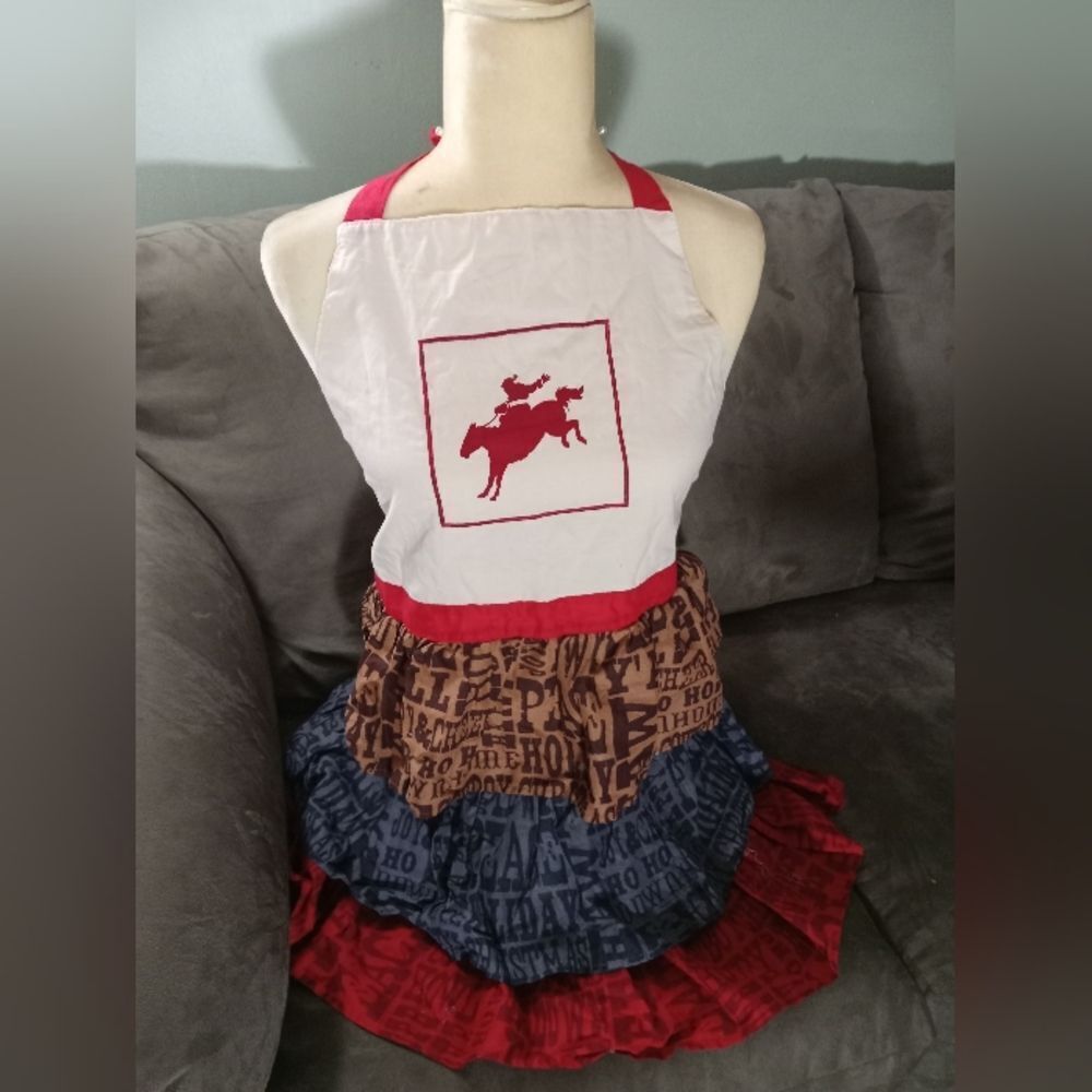 NEW CHRISTMAS RUFFLE FULL BODY APRON